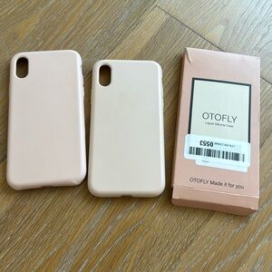Two Otofly silicone case pink for iPhone XS